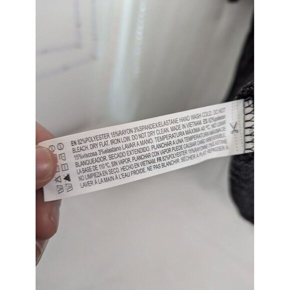 Forever 21 long sleeve, heather gray black mini dress, women's size Large E3 - Picture 4 of 7